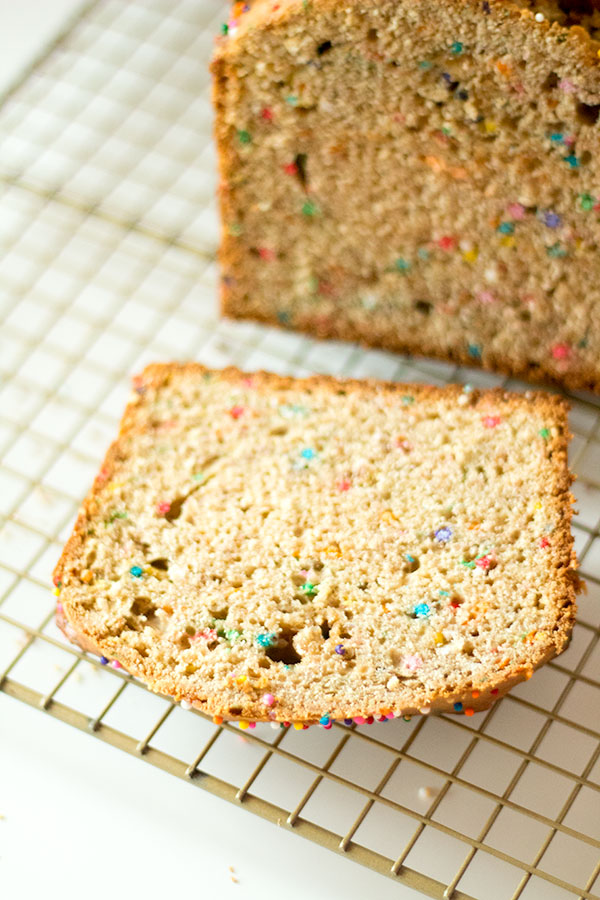 birthday cake banana bread