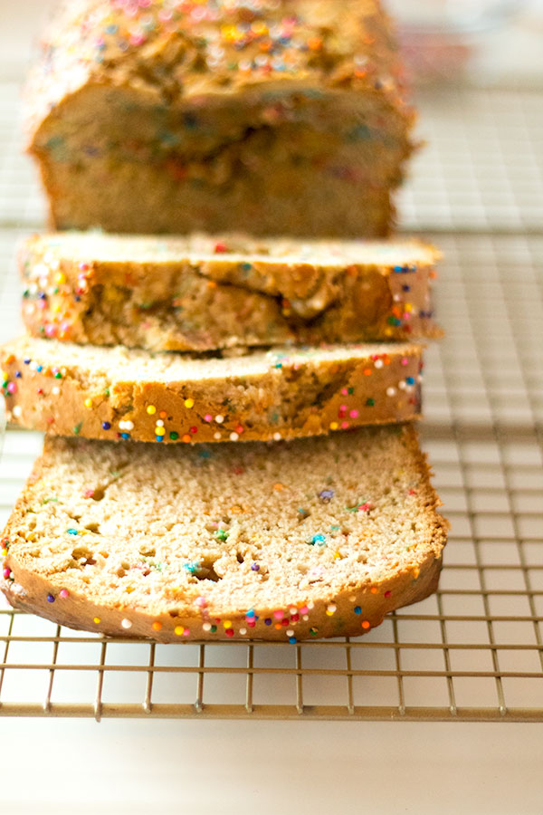 birthday cake banana bread