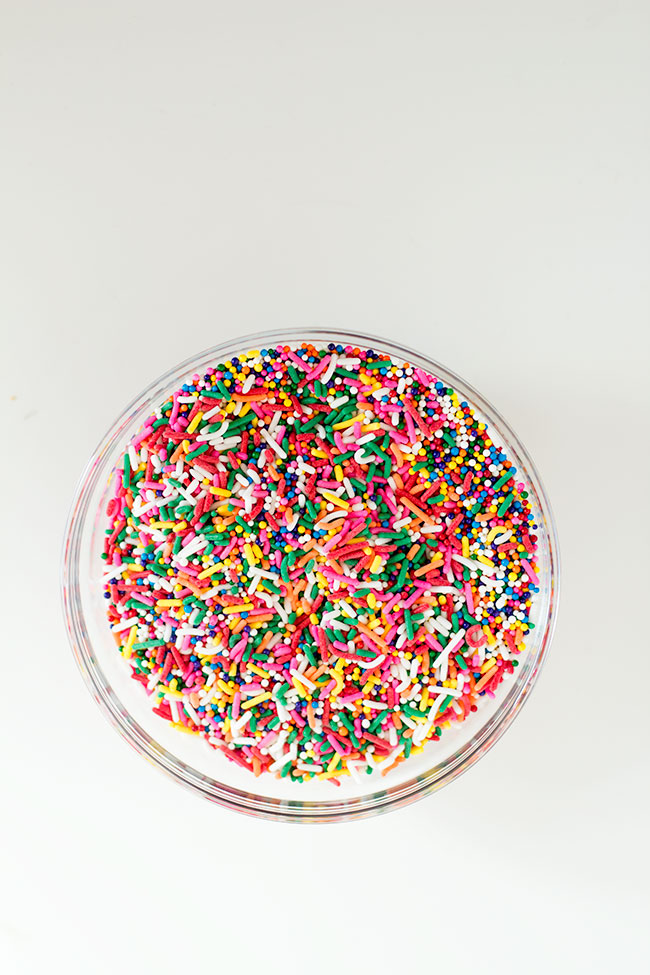 sprinkles for the birthday cake scones