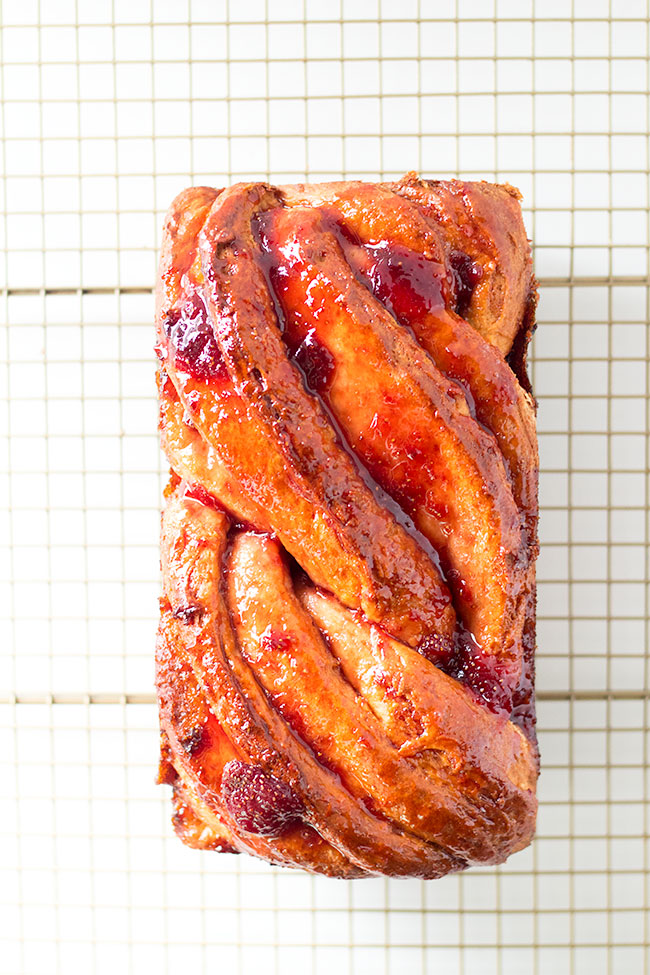 this strawbery babka is the perfect addition to any spring brunch menu