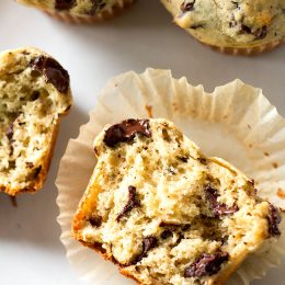 malted banana chocolate muffins. just as delicious as a snack or even dessert as they are for breakfast or brunch