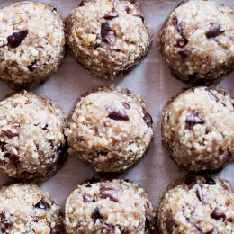 grain free, dairy free, refined sugar free | healthy raw cookie dough bites