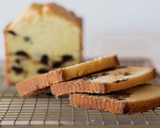 moist and delicious chocolate chip pound cake | made with creme fraiche