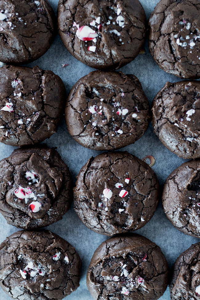 mint chocolate brownie cookies