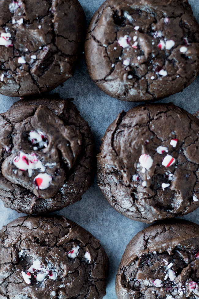 mint chocolate brownie cookies