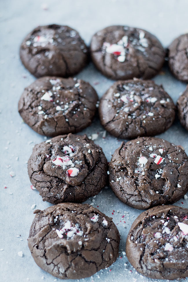 mint chocolate brownie cookies
