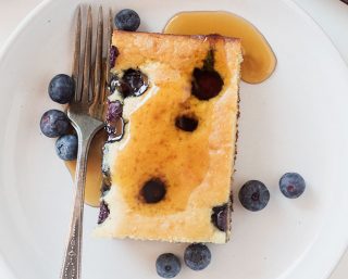 sheet pan blueberry buttermilk pancakes